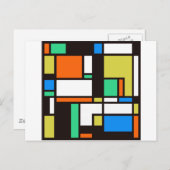 Mondrian3 Postkarte (Vorne/Hinten)
