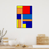Mondrian #10 poster (Küche)