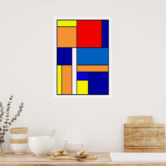 Mondrian #10 poster (Küche)