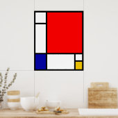 Mondrian 1 poster (Küche)