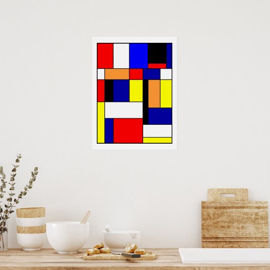 Mondrian #1 poster (Küche)