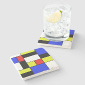 Mondrian #20 steinuntersetzer (Seitenansicht)