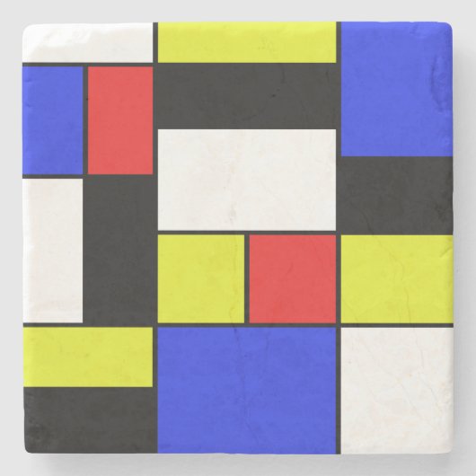 Mondrian #20 steinuntersetzer (Vorderseite)