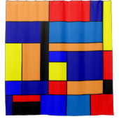 Mondrian #2 duschvorhang (Vorderseite)