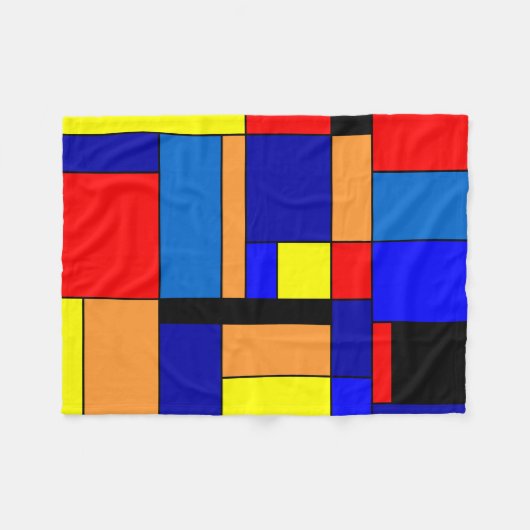 Mondrian #2 fleecedecke (Vorderseite (Horizontal))