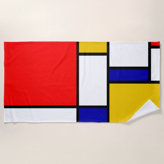 Mondrian 2 strandtuch (Vorderseite)