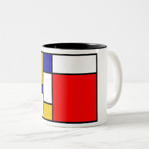 Mondrian 2 zweifarbige tasse