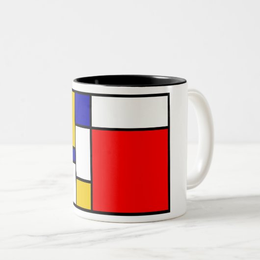 Mondrian 2 zweifarbige tasse (VorderseiteRechts)