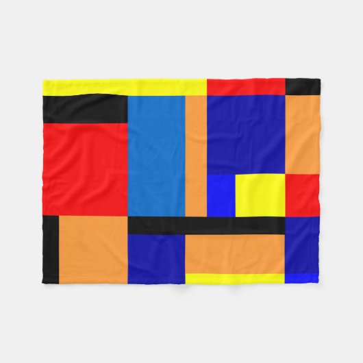 Mondrian #35 fleecedecke (Vorderseite (Horizontal))