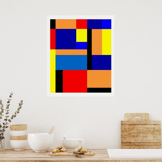Mondrian #35 poster (Küche)