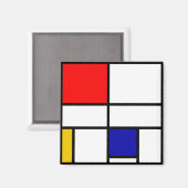 Mondrian 3 magnet (Vorderseite/Rückseite)