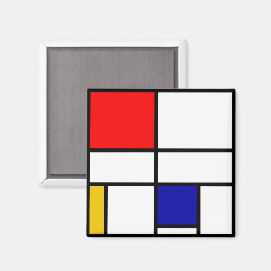 Mondrian 3 magnet (Vorderseite/Rückseite)