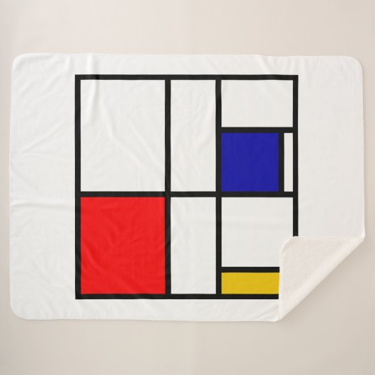 Mondrian 3 sherpadecke (Vorderseite (Horizontal))