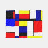Mondrian #42 fleecedecke (Vorderseite (Horizontal))