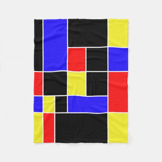 Mondrian #45 fleecedecke (Vorderseite)