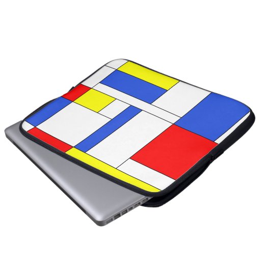 Mondrian #47 laptopschutzhülle (Vorne Knopf)