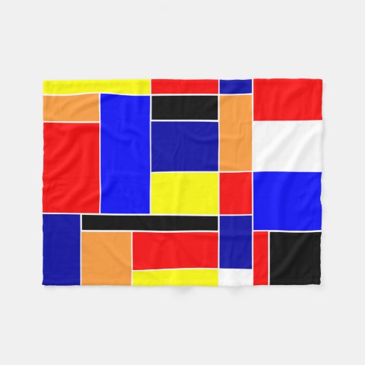 Mondrian #48 fleecedecke (Vorderseite (Horizontal))