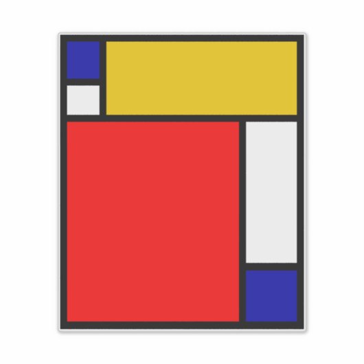 Mondrian 4 aufkleber (Vorderseite)