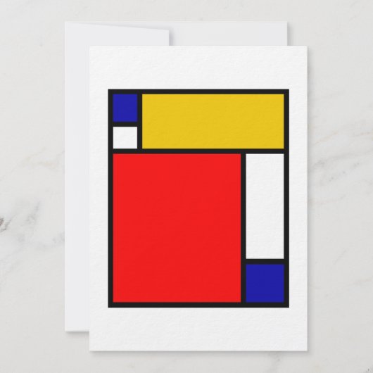 Mondrian 4 feiertagskarte (Vorderseite)