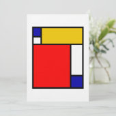 Mondrian 4 feiertagskarte (Stehend Vorderseite)