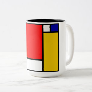 Mondrian 4 zweifarbige tasse