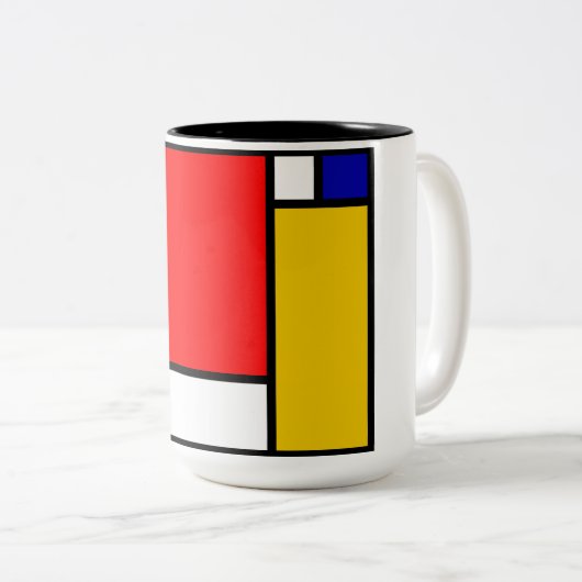 Mondrian 4 zweifarbige tasse (VorderseiteRechts)