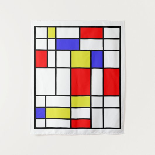 Mondrian #58 Medium Wandteppich (Vorderseite)