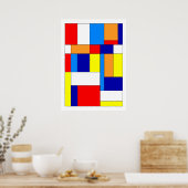 Mondrian #8 poster (Küche)