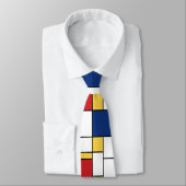 Mondrian Abstrakt Art Minimalistisch Primärfarben Krawatte (Gebunden)