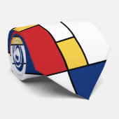 Mondrian Abstrakt Art Minimalistisch Primärfarben Krawatte (Gerollt)