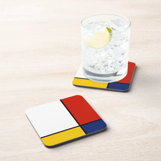 Mondrian abstrakte Kunst-Art Untersetzer (Rechte Seite)