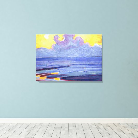 Mondrian - Am Meer, beliebtes Kunstwerk Leinwanddruck (Insitu (Holzboden))