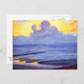 Mondrian - Am Meer, beliebtes Kunstwerk Postkarte (Vorne/Hinten)