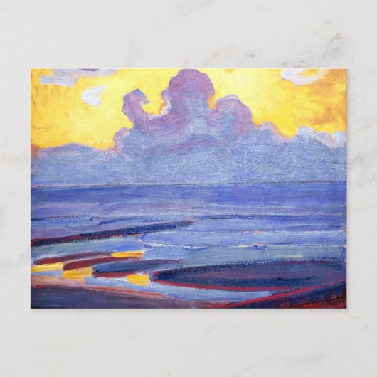 Mondrian - Am Meer, beliebtes Kunstwerk Postkarte (Vorderseite)