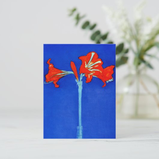 Mondrian Amaryllis Postcard Postkarte (Stehend Vorderseite)