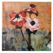 Mondrian - Anemonen in einer Vase Fliese (Vorderseite)