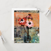 Mondrian - Anemonen in Vase, Karte (Vorderseite/Rückseite Beispiel)