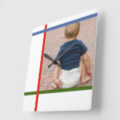 mondrian anpassbare Babywanduhr Quadratische Wanduhr (Winkel)