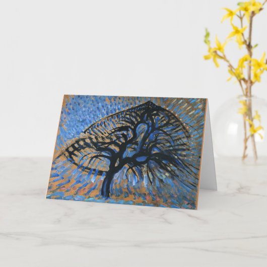 Mondrian - Apple Tree, pointillistische Version, Karte (Gelbe Blume)