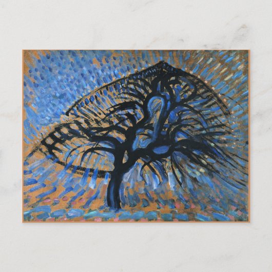 Mondrian - Apple Tree, pointillistische Version, Postkarte (Vorderseite)