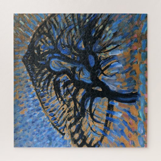 Mondrian - Apple Tree, pointillistische Version, Puzzle (Vertikal)