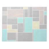 Mondrian Aquamarin Brown Black Print Notizblock (Vorderseite)
