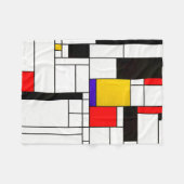 Mondrian Art-abstrakte Kunst Fleecedecke (Vorderseite (Horizontal))