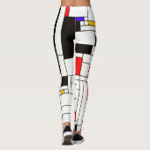 Mondrian Art-abstrakte Kunst Leggings (Rückseite)