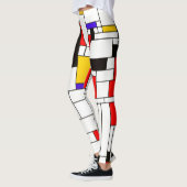 Mondrian Art-abstrakte Kunst Leggings (Links)