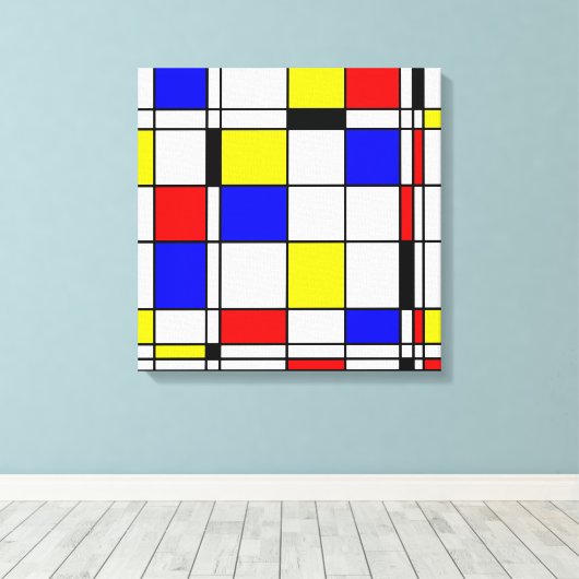Mondrian Art Leinwanddruck (Insitu (Holzboden))
