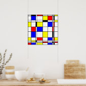 Mondrian Art Poster (Küche)
