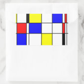 Mondrian Art Rechteckiger Aufkleber (Tasche)