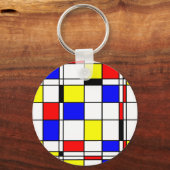 Mondrian Art Schlüsselanhänger (Vorderseite)