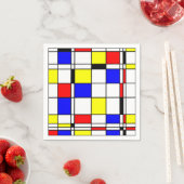 Mondrian Art Serviette (Beispiel)